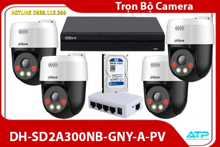 Bộ 4 Camera Quay Quét Đàm Thoại Hai Chiều, Bộ 4 Camera Quay Quét DAHUA DH-SD2A300NB-GNY-A-PV, DAHUA DH-SD2A300NB-GNY-A-PV, bộ 4 camera DAHUA DH-SD2A300NB-GNY-A-PV, bộ camera dahua quay quét chính hãng, Bộ camera DH-SD2A300NB-GNY-A-PV 360.