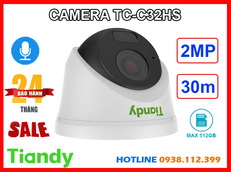 Lắp đặt camera Camera TIANDY TC-C32HS (2MP)