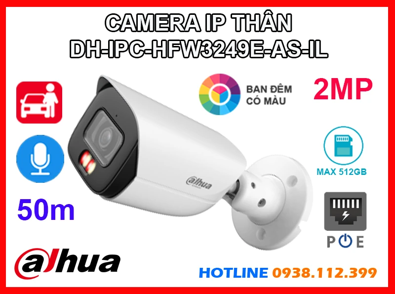 Lắp đặt camera DH-IPC-HFW3249E-AS-IL Camera Ghi Âm (2MP)