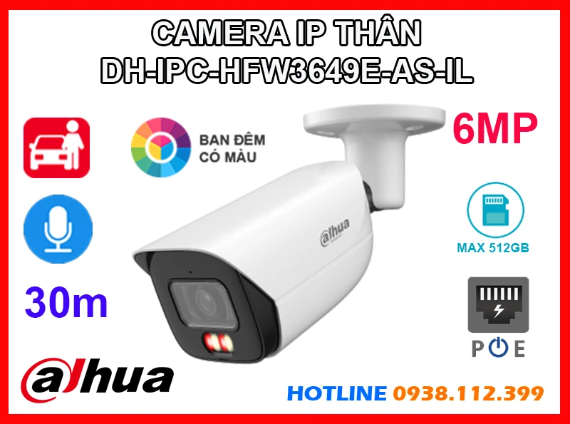 Camera Ghi Âm DH-IPC-HFW3649E-AS-IL (6MP), camera quan sát DH-IPC-HFW3649E-AS-IL, lắp camera DH-IPC-HFW3649E-AS-IL giá rẻ, lắp đặt camera DH-IPC-HFW3649E-AS-IL, camera dahua DH-IPC-HFW3649E-AS-IL, camera DH-IPC-HFW3649E-AS-IL giá rẻ, camera chính hãng DH-IPC-HFW3649E-AS-IL,