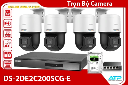 Camera HIKVISION DS-2DE2C200SCG-E, Bộ Camera HIKVISION DS-2DE2C200SCG-E, Bộ 4 Camera HIKVISION DS-2DE2C200SCG-E, Trọn Bộ Camera Đàm Thoại Ngoài Trời, Bộ Camera Hikvision giá rẻ, Bộ Trọn Bộ Camera Đàm Thoại Ngoài Trời chính hãng , BỘ camera giá rẻ, bộ camera chính hãng