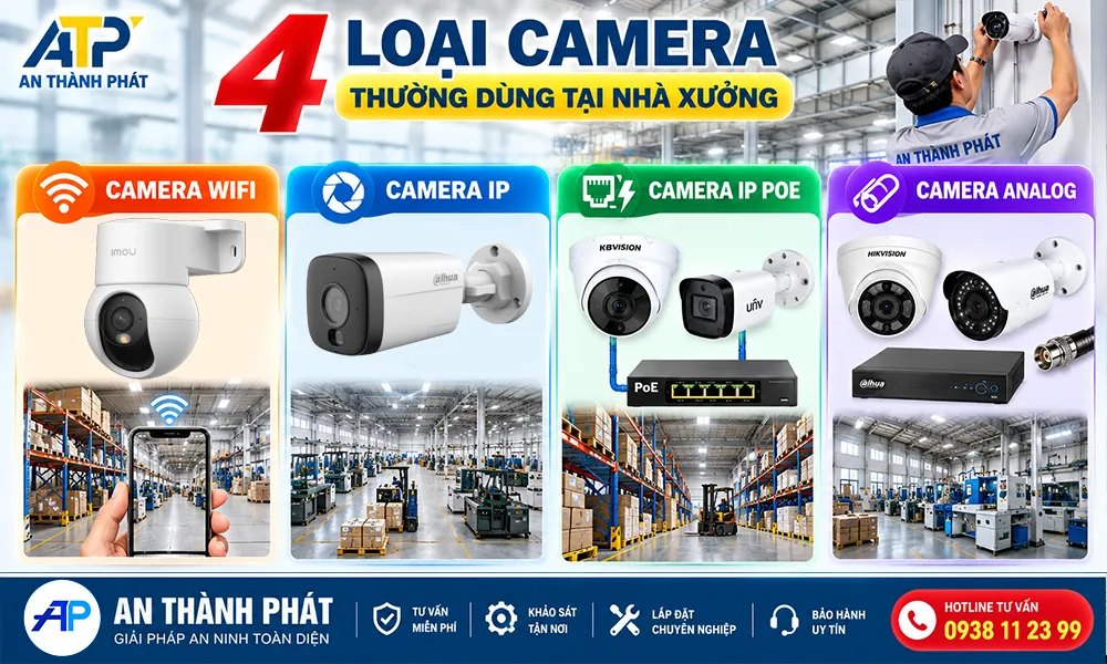 công nghệ camera phù hợp lắp đặt tại kho xưởng
