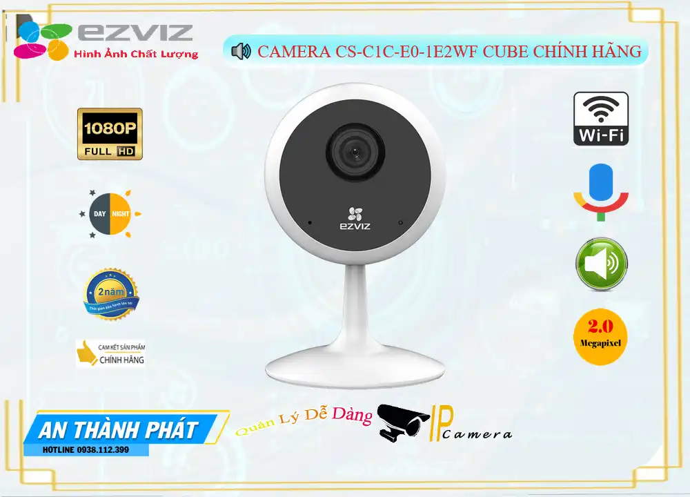 CS-C1C-E0-1E2WF Camera Wifi Ezviz ✪