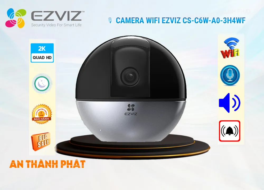 Camera Wifi Ezviz Xoay 360 CS-C6W-A0-3H4WF,CS-C6W-A0-3H4WF Giá Khuyến Mãi, IP Wifi CS-C6W-A0-3H4WF Giá