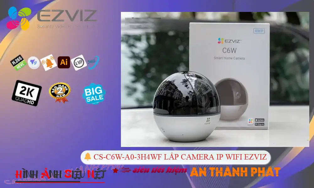 Wifi Ezviz CS-C6W-A0-3H4WF Hình Ảnh Đẹp ✪