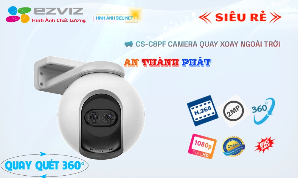 ✲  Camera Giá Rẻ Wifi Ezviz CS-C8PF Không Dây IP Giá tốt