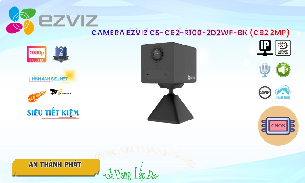 Wifi Ezviz CS-CB2-R100-2D2WF-BK (CB2 2MP) Sắc Nét