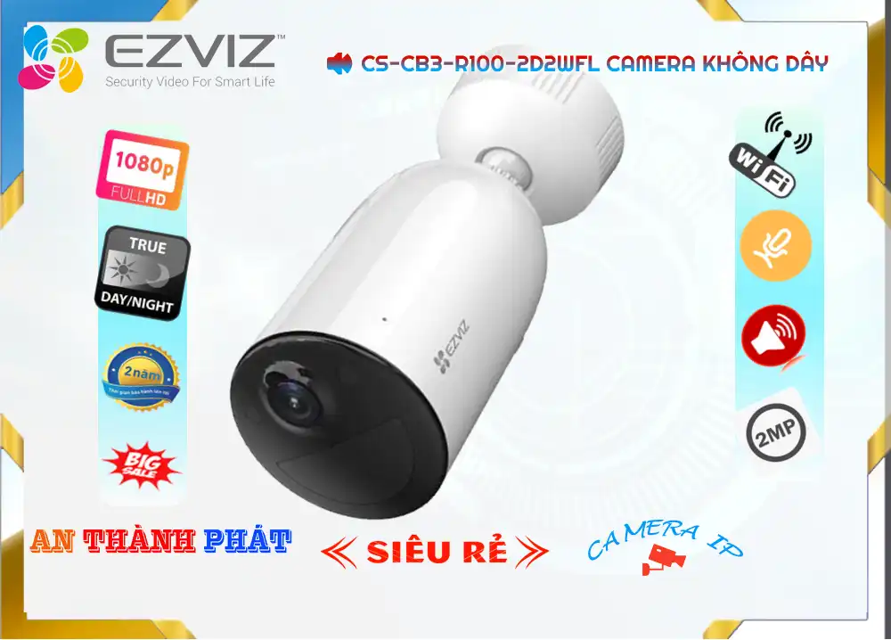 ✓ Camera Wifi Ezviz CS-CB3-R100-2D2WFL