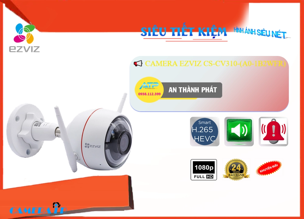 Camera An Ninh Wifi Ezviz CS-CV310-(A0-1B2WFR) Giá rẻ