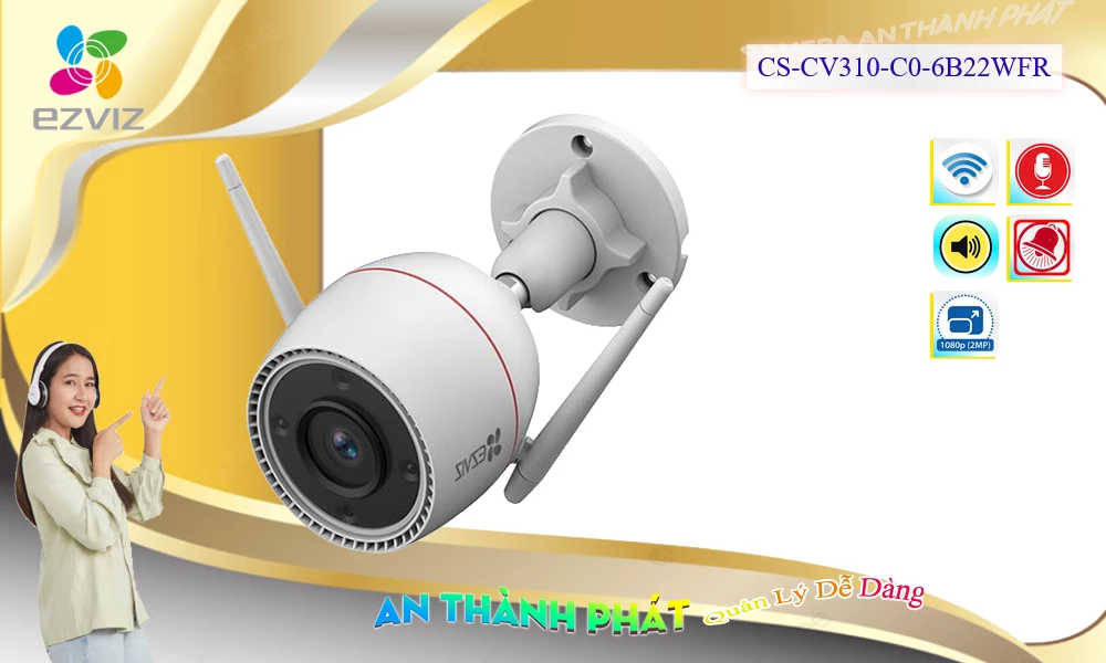 Camera CS-CV310-C0-6B22WFR Wifi Ezviz