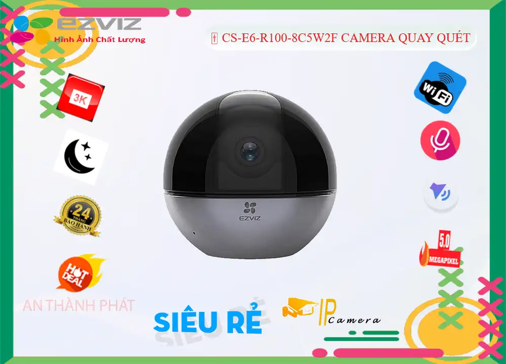 Camera CS-E6-R100-8C5W2F Wifi Ezviz