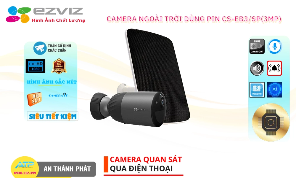 Camera CS-EB3/SP(3MP) Wifi Ezviz