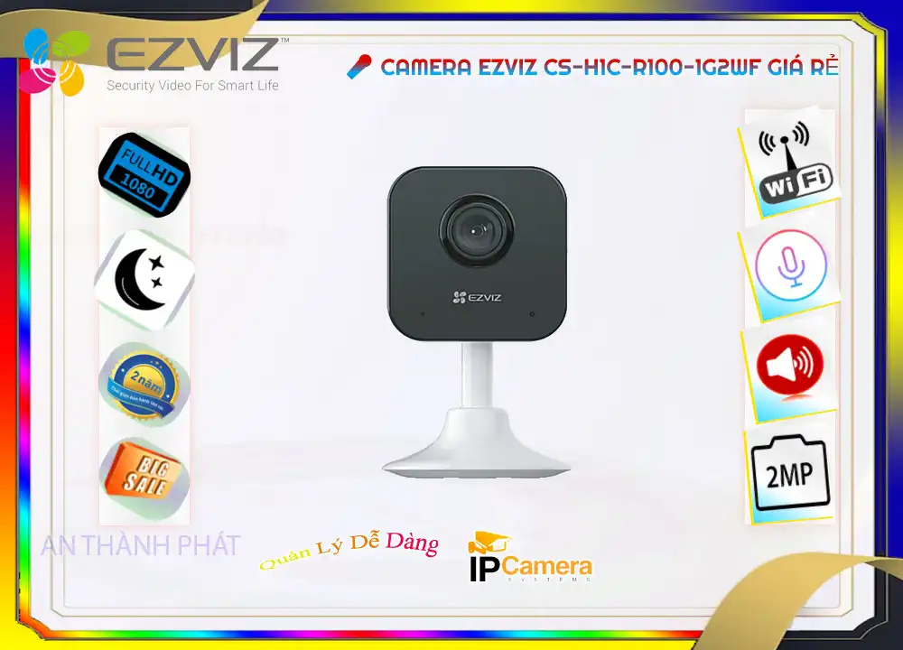 Camera Wifi Ezviz Chất Lượng CS-H1c-R100-1G2WF