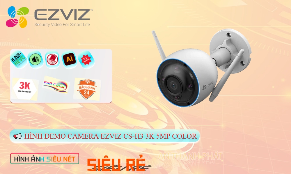 CS-H3 3K 5MP Color Camera Wifi Ezviz