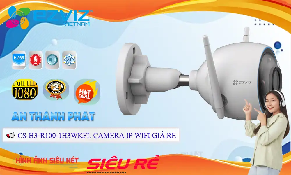 CS-H3-R100-1H3WKFL Camera Wifi Ezviz