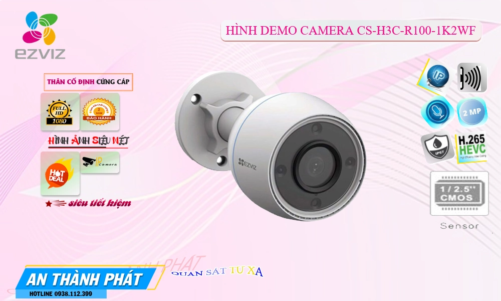 Camera Wifi CS-H3c-R100-1K2WF Wifi Ezviz giá rẻ chất lượng cao