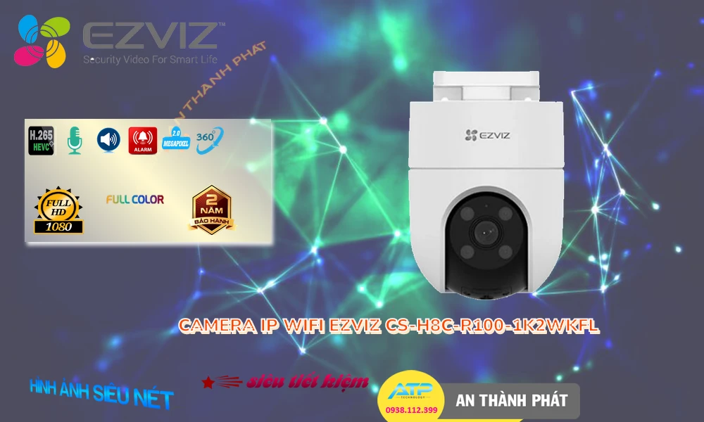 Camera IP Wifi Quay Xoay CS-H8c-R100-1K2WKFL Wifi Ezviz