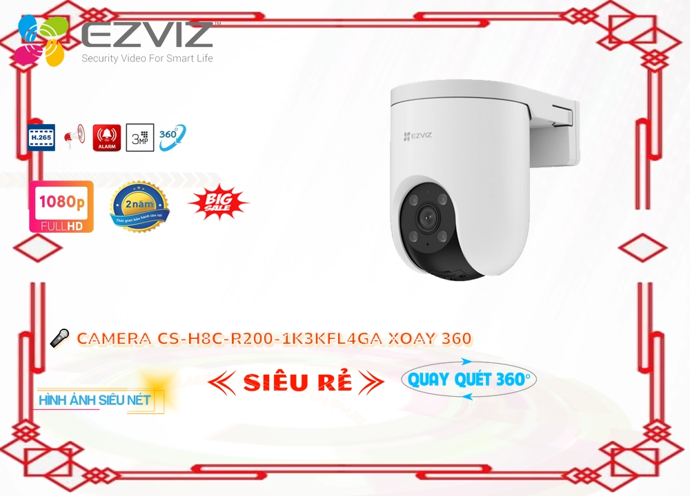 CS-H8c-R200-1K3KFL4GA Camera Wifi Giá rẻ Wifi Ezviz ❇
