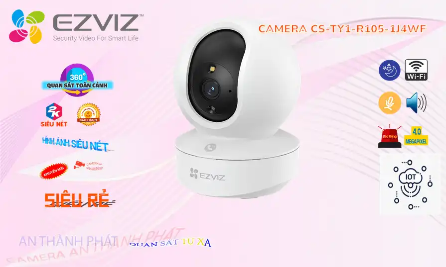 Camera Wifi Ezviz CS-TY1-R105-1J4WF Mẫu Đẹp