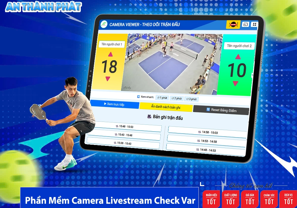 Phần mềm đi kèm với Camera Check Var Pickleball mang lại những lợi ích gì?