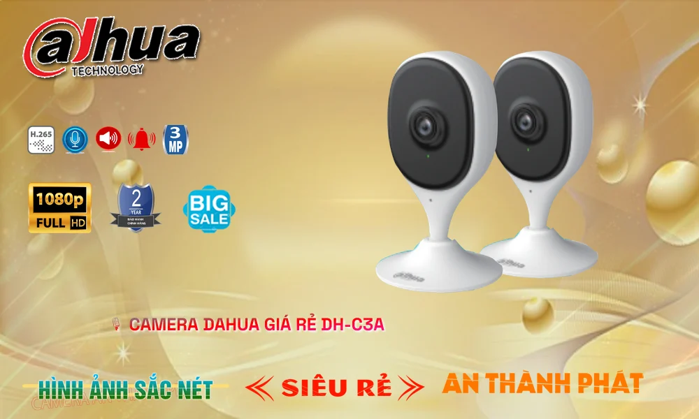 DH-C3A Camera Wifi IP với chức năng Phân biệt người và chuyển động lạ Dahua
