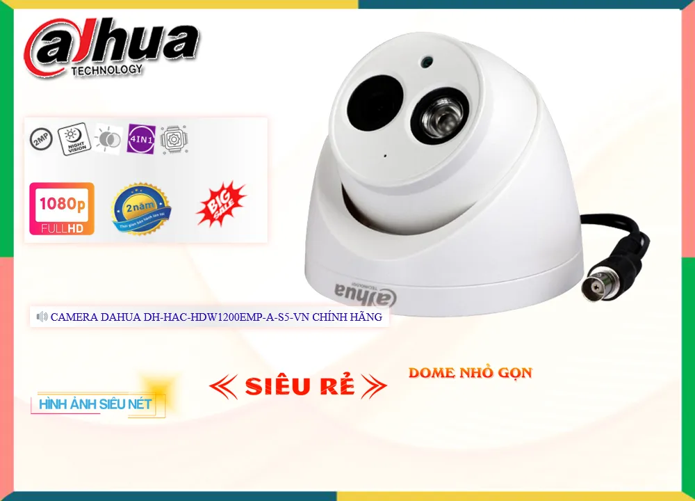 Camera Dahua DH-HAC-HDW1200EMP-A-S5-VN,Giá DH-HAC-HDW1200EMP-A-S5-VN,DH-HAC-HDW1200EMP-A-S5-VN Giá Khuyến Mãi,bán