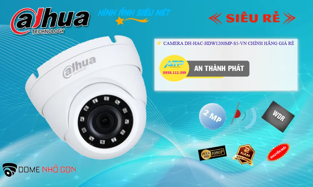 Camera DH-HAC-HDW1200MP-S5-VN Dahua Giá rẻ