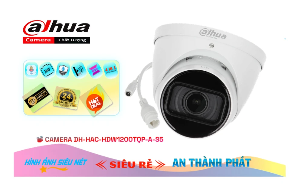 Camera Dahua Dome DH-HAC-HDW1200TQP-A-S5