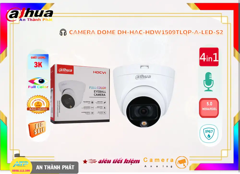 Camera Dahua DH-HAC-HDW1509TLQP-A-LED-S2 Mẫu Đẹp