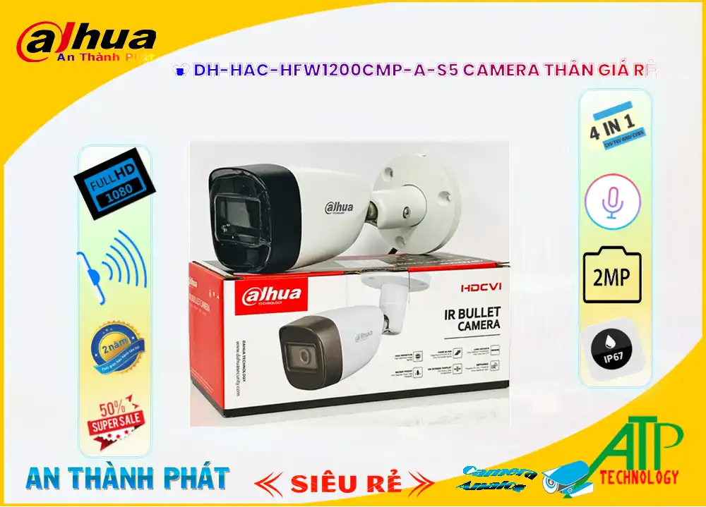 Camera Dahua DH-HAC-HFW1200CMP-A-S5