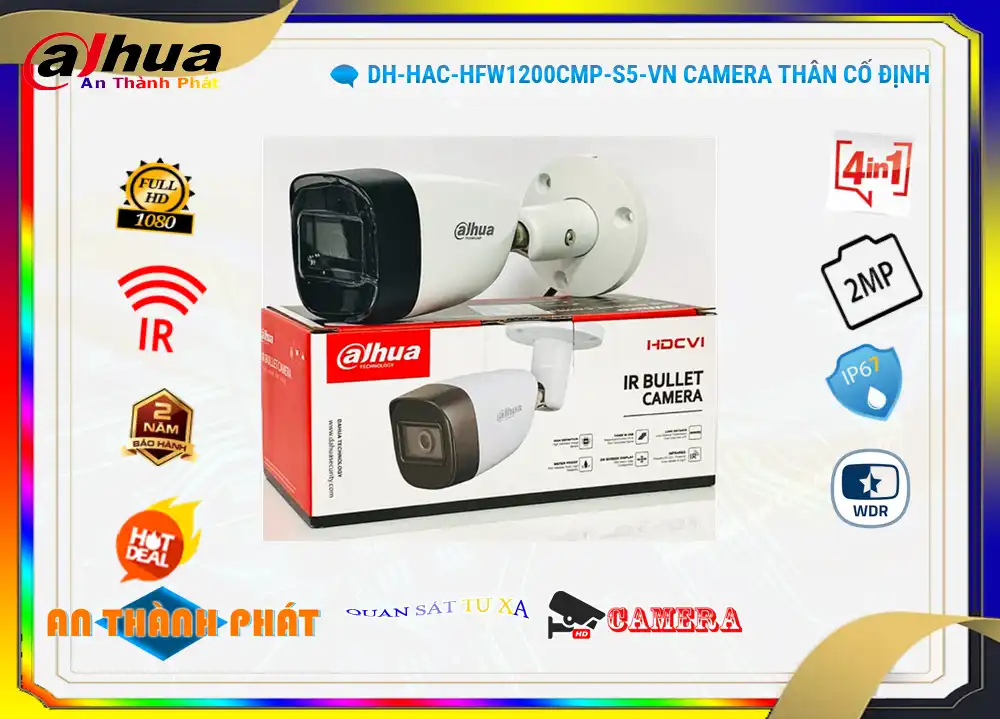 ❂  DH-HAC-HFW1200CMP-S5-VN Camera Với giá cạnh tranh Dahua