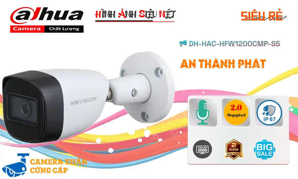 DH-HAC-HFW1200CMP-S5 sắc nét Dahua