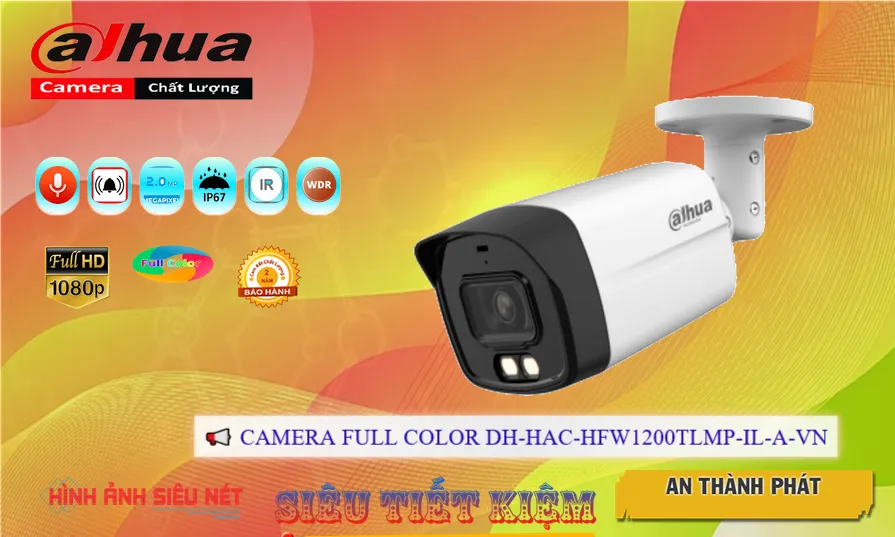 DH-HAC-HFW1200TLMP-IL-A-VN Camera HD Anlog Dahua Công Nghệ Mới ✲