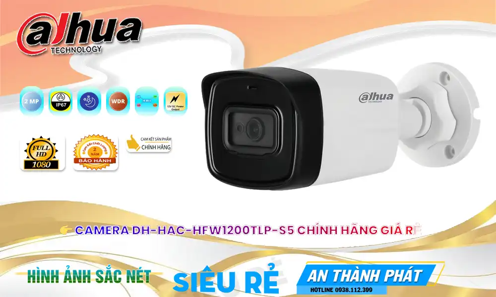 DH-HAC-HFW1200TLP-S5 Camera Dahua