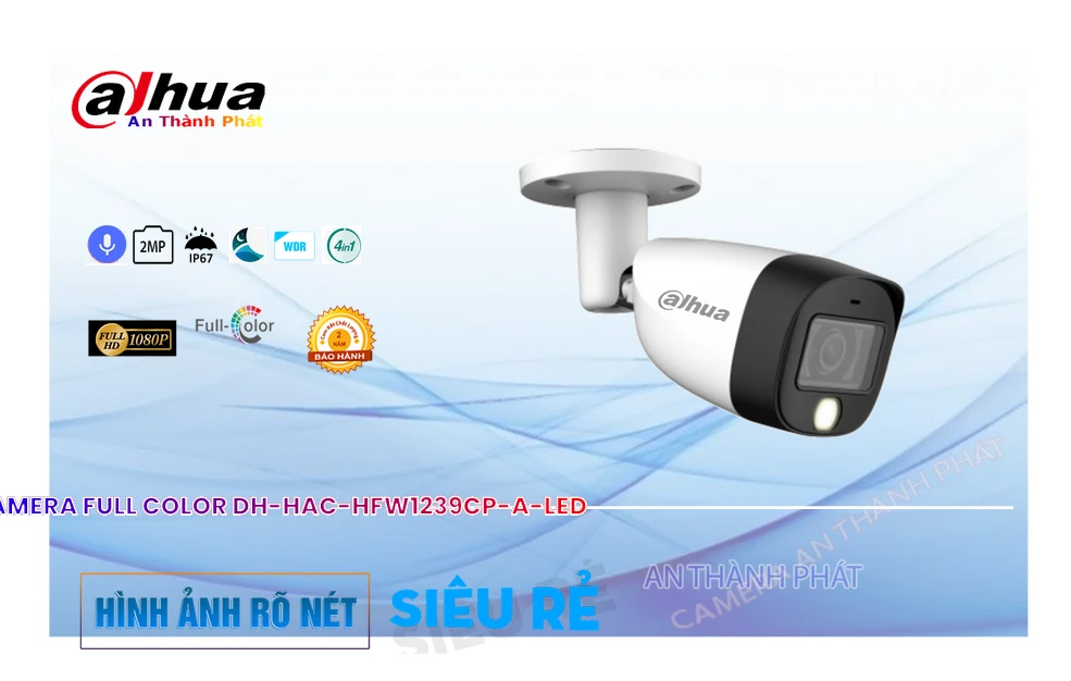 Camera Dahua DH-HAC-HFW1239CP-A-LED Full Color