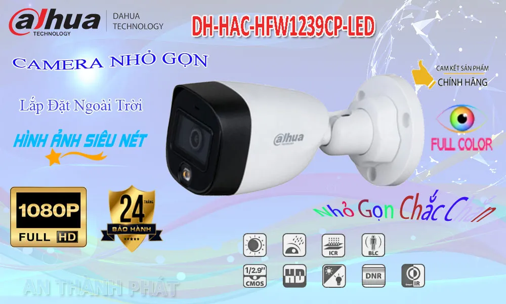 Camera dahua có màu ban đêm DH-HAC-HFW1239CP-LED