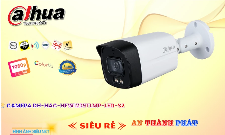 Camera Dahua DH-HAC-HFW1239TLMP-LED-S2 Tiết Kiệm