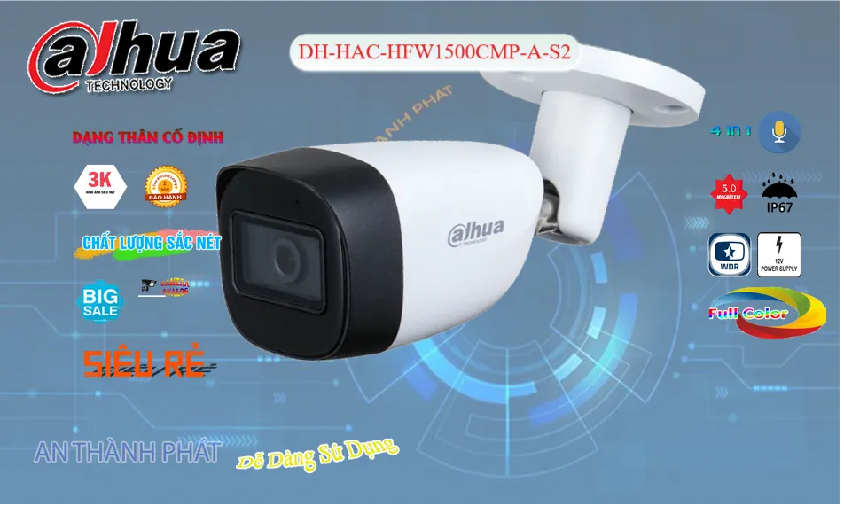 DH-HAC-HFW1500CMP-A-S2 Camera Dahua ✪