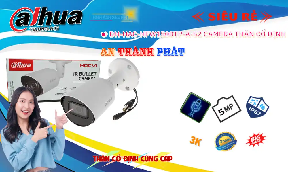 Camera Dahua DH-HAC-HFW1500TP-A-S2 Mẫu Đẹp