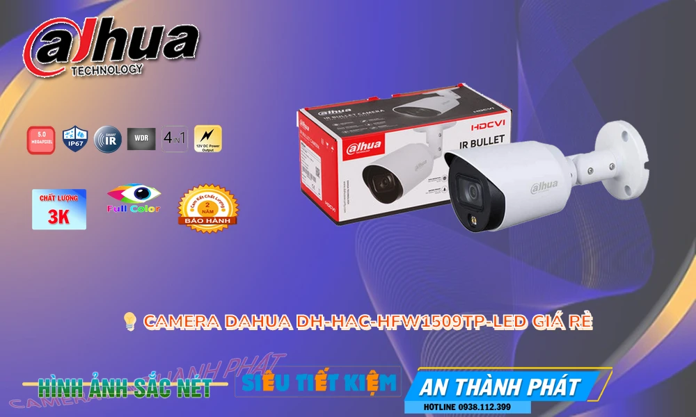 Dahua DH-HAC-HFW1509TP-LED Sắc Nét ❂