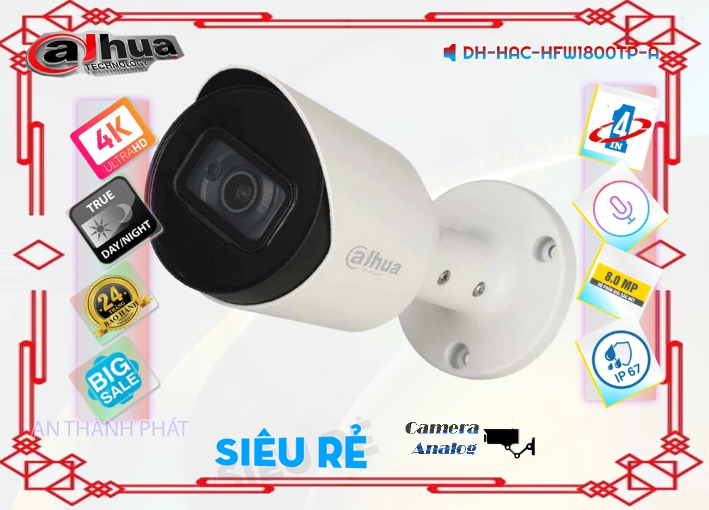 Camera Dahua DH-HAC-HFW1800TP-A Mẫu Đẹp