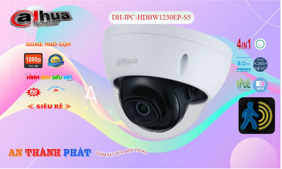 DH-IPC-HDBW1230EP-S5 sắc nét Dahua