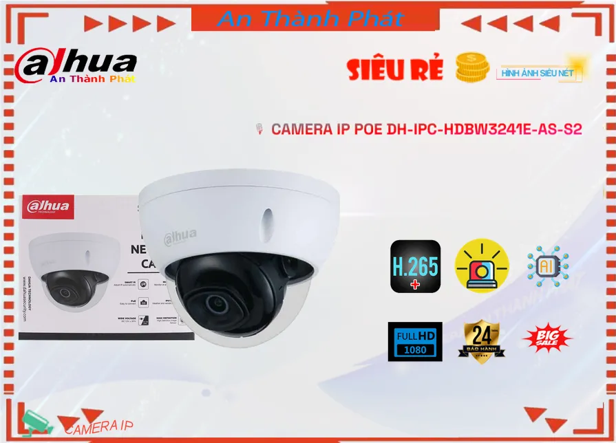 Camera Công Nghệ POE DH-IPC-HDBW3241E-AS-S2 Dahua Chất Lượng ➠