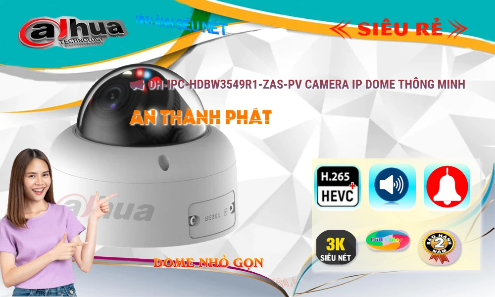 DH-IPC-HDBW3549R1-ZAS-PV Camera Dahua