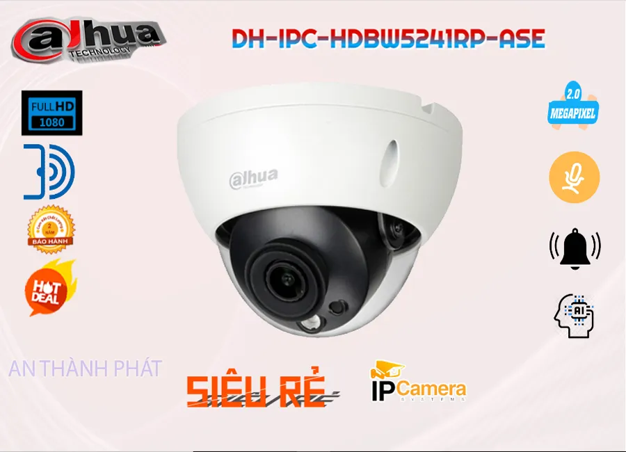 Camera IP Dahua DH-IPC-HDBW5241RP-ASE,thông số DH-IPC-HDBW5241RP-ASE,DH IPC HDBW5241RP ASE,Chất Lượng