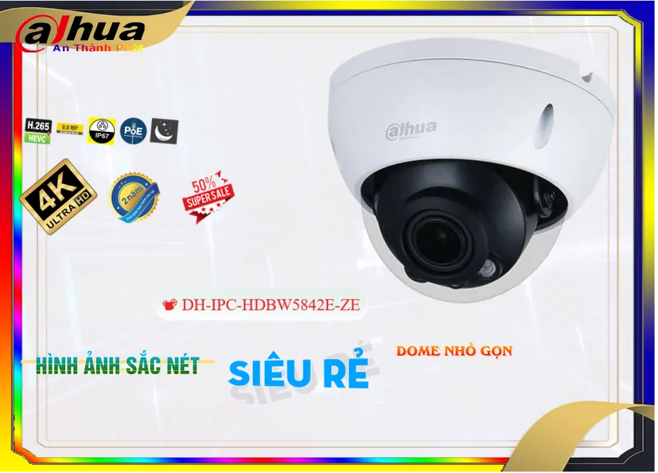 Camera Dahua DH-IPC-HDBW5842E-ZE