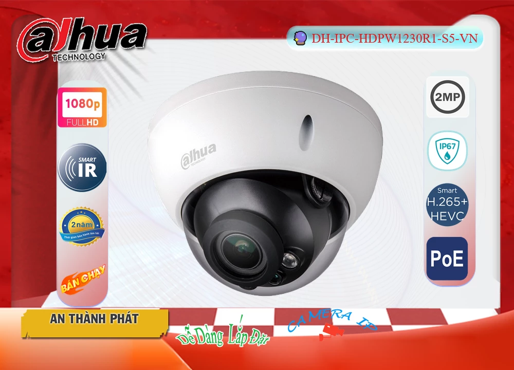 Camera Dahua DH-IPC-HDPW1230R1-S5-VN,Giá DH-IPC-HDPW1230R1-S5-VN,DH-IPC-HDPW1230R1-S5-VN Giá Khuyến Mãi,bán