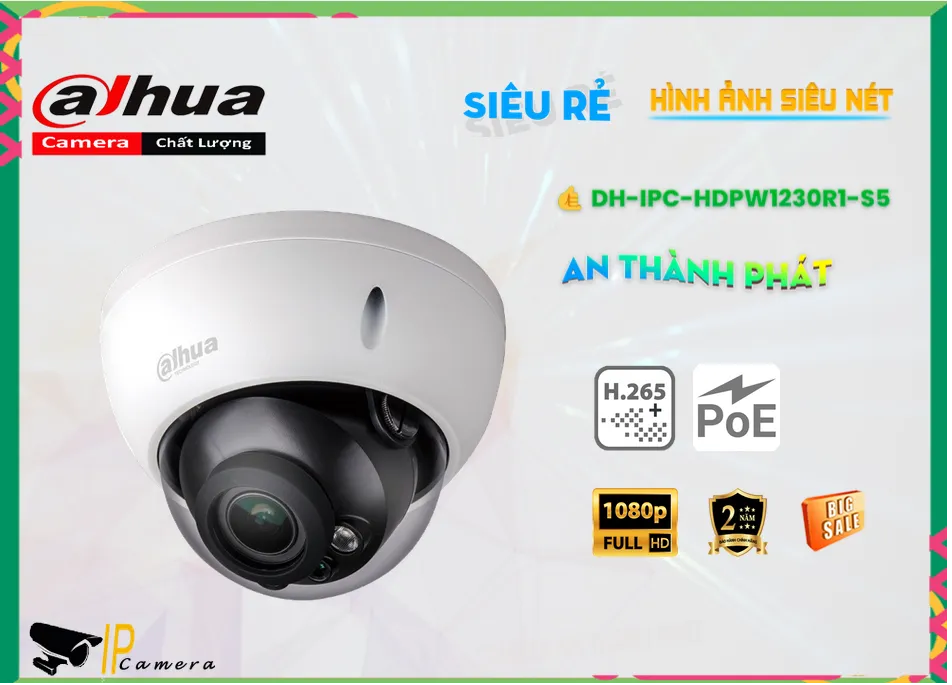 Camera Dahua DH-IPC-HDPW1230R1-S5,thông số DH-IPC-HDPW1230R1-S5,DH IPC HDPW1230R1 S5,Chất Lượng
