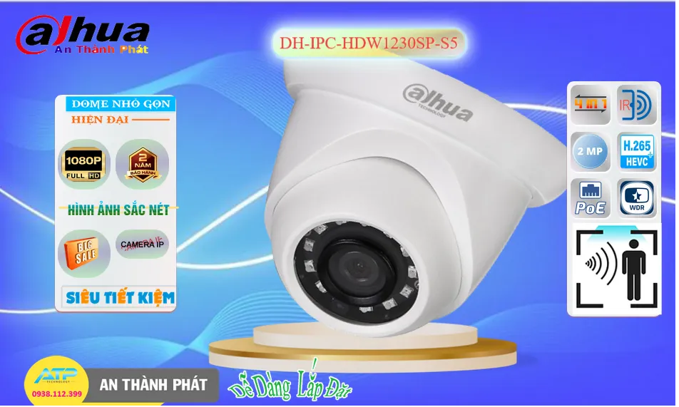 Camera An Ninh Dahua DH-IPC-HDW1230SP-S5 Giá rẻ ❂