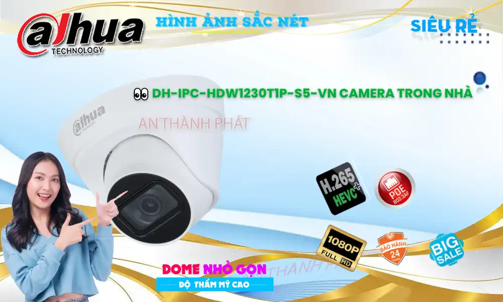 Dahua DH-IPC-HDW1230T1P-S5-VN Sắc Nét